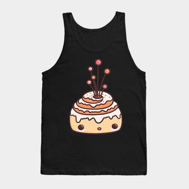 Cinnamon bun Vase Tank Top by mohu